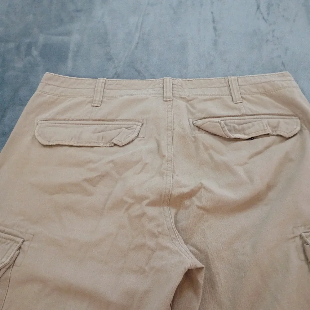 Polo Jeans Co Cargo Shorts Mens 36 Tan‎ Khaki 100% Cotton Utility Relaxed Fit